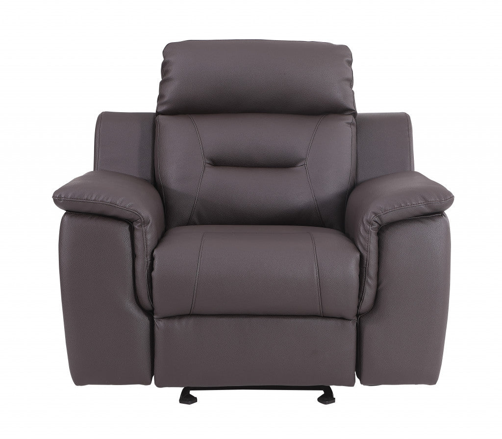 41" Brown Fascinating Leather Reclining Chair