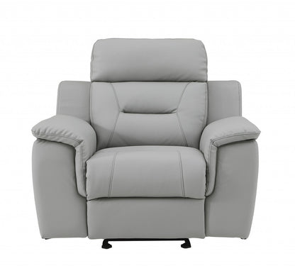 41" Grey Fascinating Leather Reclining Chair.
